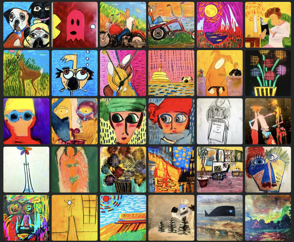 Colorful gallery of works by Bryan Zubler